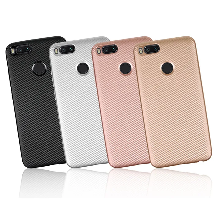 

For Xiaomi Mi A1 5X / 6X A2 case Carbon Fiber Pattern Soft High Quality Ultra thin TPU Back Cover for Redmi 5 Plus 5A Note 5 pro