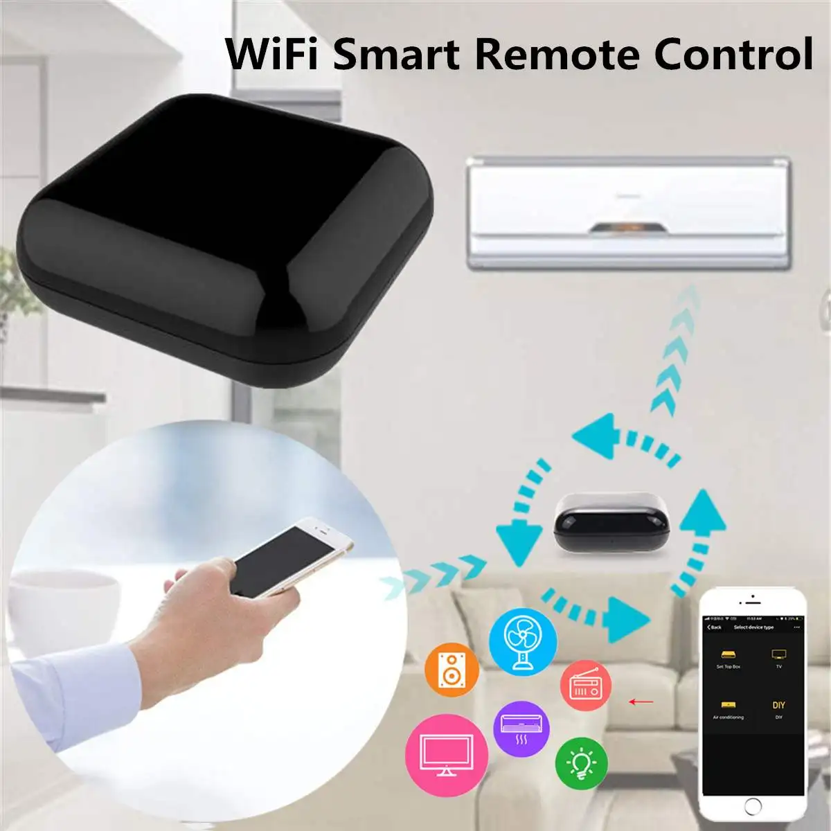 

Mini IR WIFI Universal Type Smart Infrared Remote Control Smart Home Automation for Air Conditioner TV Set top box