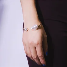 Fashion Irregular Baroque Pearl Cuff Bracelet For Women 2019 New Style Personality Bracelets & Bangles Fashion Irregular Baroque Pearl Cuff Bracelet For Women 2019 New Style Personality Bracelets & Bangles