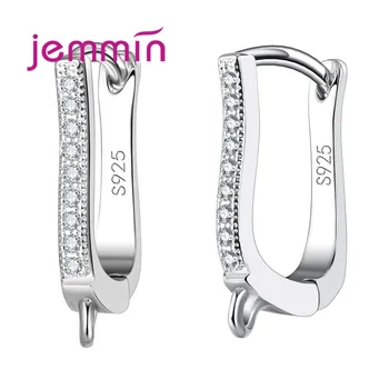

New Arrival Fashion DIY Finding Earring With Little Crystal Stone 925 Sterling Silver Jewelry Accessories For