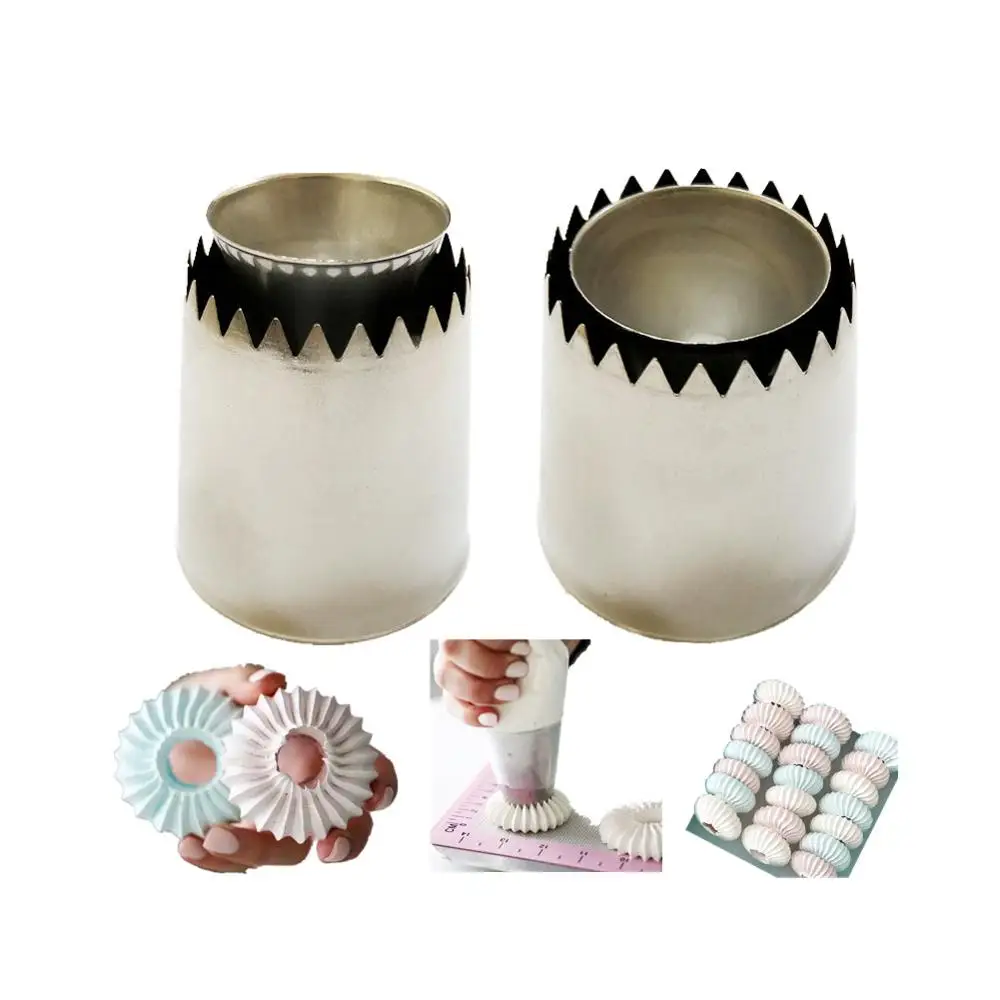 

1PCS 304 Stainless Steel Cake Cookie Nozzle One Stretch Cream Pastry Nozzles Kitchen Baking Tools Cake Decoration Tool