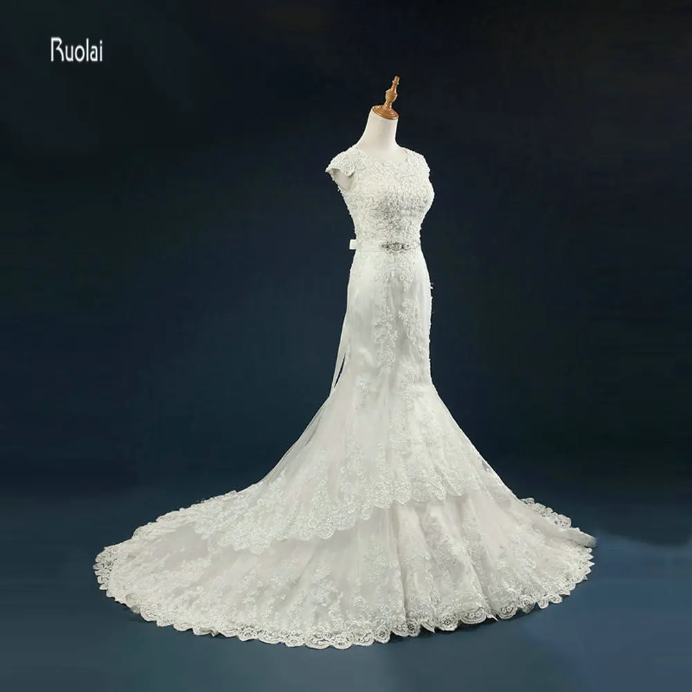 2017 vestido de festa Mermaid font b Wedding b font Dresses Lace Appliques font b Wedding