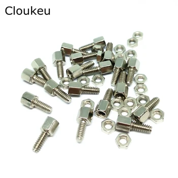 

20sets DB9 DB15 DB25 RS232 VGA screws hexagonal Nuts Studs copper posts