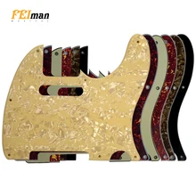 Pleroo capturas de guitarra, acessórios para guitarra americana padrão, 8 parafusos, 62 anos, telecaster, placa de arranhões