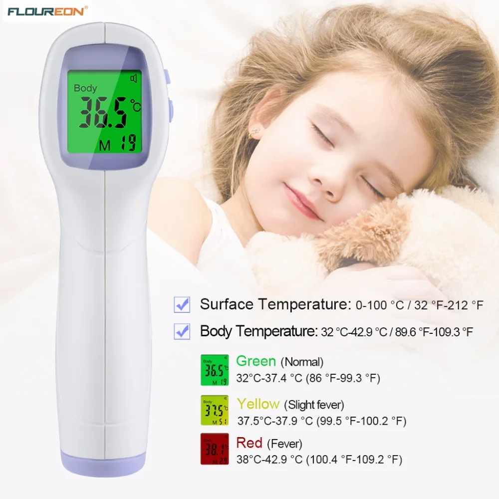 PC868 Infrared Thermometer Gun Professional Digital LCD Non contact