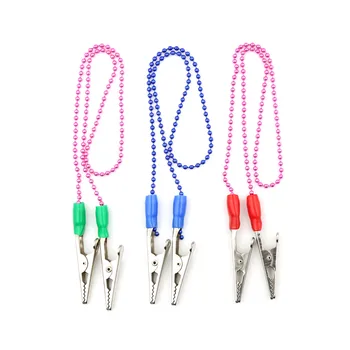 

1X Dental Equipment Dental Bib Clips Flexible Chain Napkin Holder Baby Silicone Patient Crocodile Clip Teeth Whitening Supplies