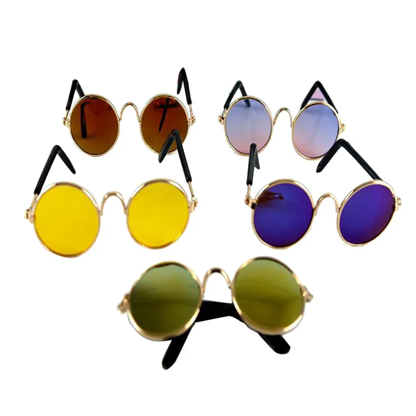Fashion Glasses Small Pet Dogs Cat Glasses Sunglasses Eye-wear Protection Pet Cool Glasses Pet Photos Props Wholesales 40SP5 (5)