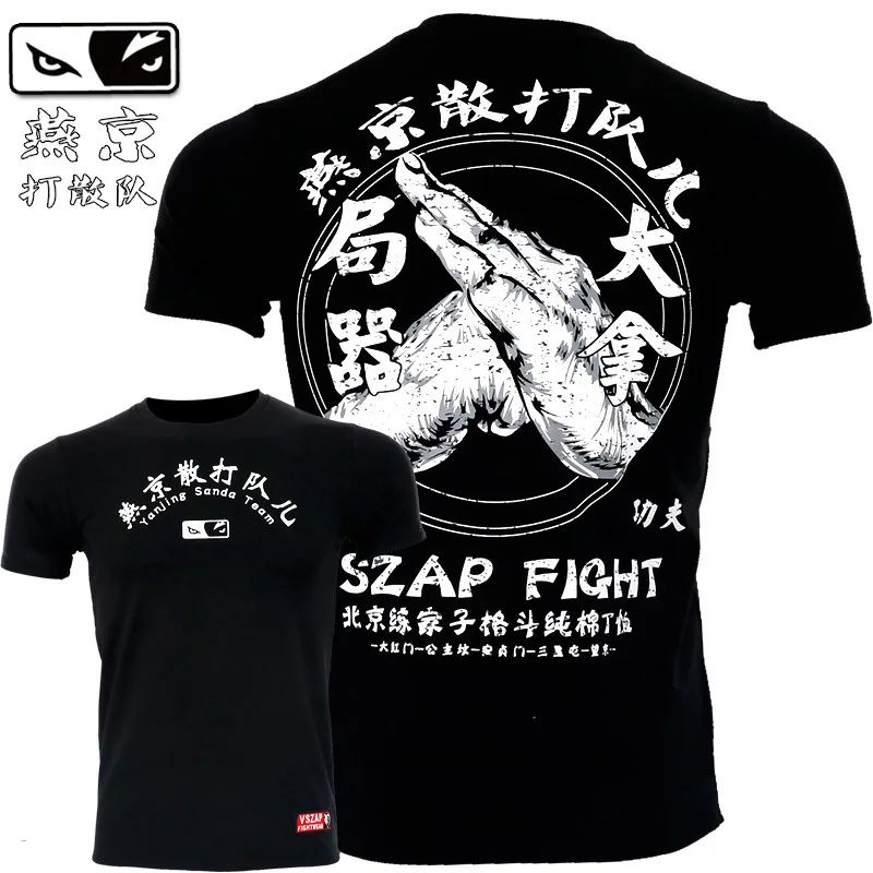 Футболка VSZAP Kampf Sanda Boxen MMA футболка для занятий спортом Kampf Kampfkunst фитнес-тренировочная футболка Muay Thai myanner homme