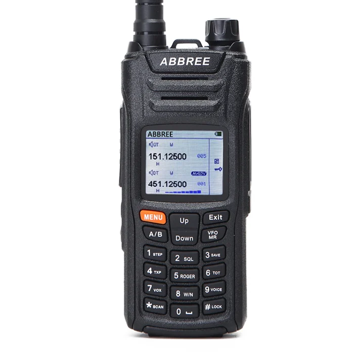 ABBREE AR-F6 6 полос Отображение режима ожидания 999CH Многофункциональный VOX DTMF SOS lcd цветной дисплей рация CB радио Ham радио - Цвет: balck color