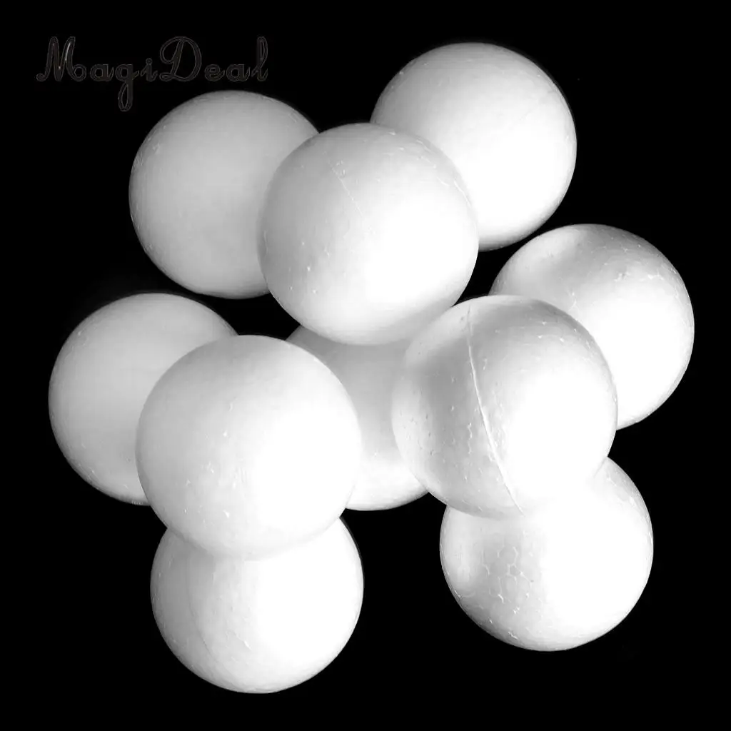 

10Pcs 90mm Modelling Polystyrene Styrofoam Foam Ball Solid White Craft Balls For DIY Christmas Party Decoration Supplies Gifts