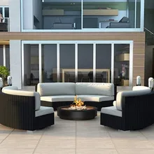 Прямая с фабрики открытый мебелью плетеный шезлонг наборы диванов и loveseats