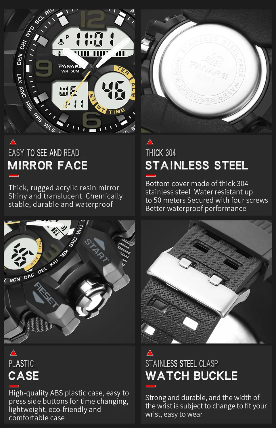PANARS Men Sports Watches 2018 Luxury Brand LED Digital Wrist Watch For Men Wristwatches Waterproof Male Clock Relogio Masculino (9)