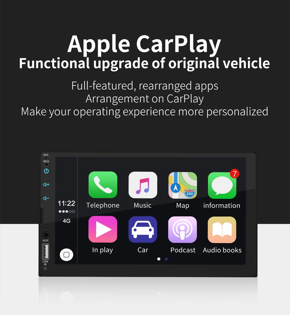 Carplay радио 2 Din Авто Стерео 2din радио Coche Para Estero Bluetooth рулевое колесо управление камера заднего вида Autoestereo