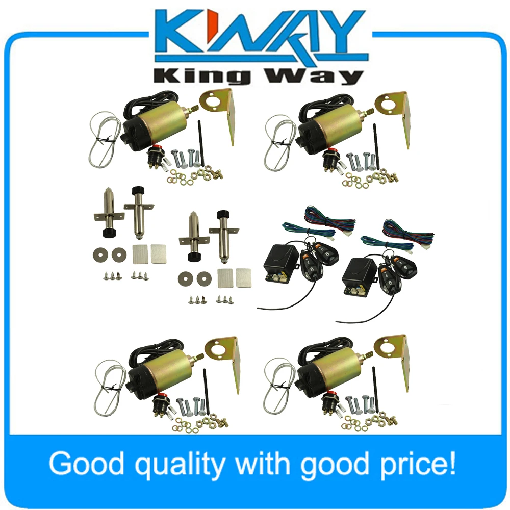 New Shaved Handle Door Popper 4 Door Kit 85 Lb With 2 Remotes In