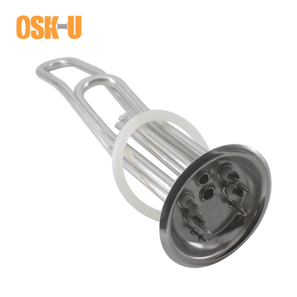 

93mm Flange Diameter Water Heating Element 220V Stainless Steel Flange Water Heater Pipe for Water Dispenser 1.5KW/2KW