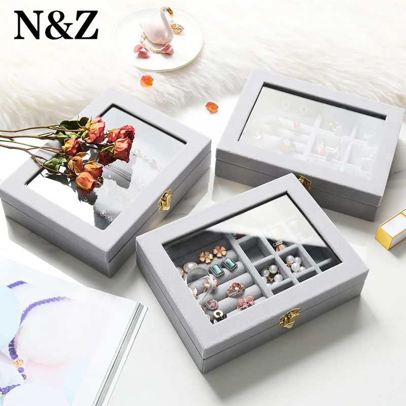 

N&Z Jewelry Packaging Box Casket Box For Exquisite Makeup Case Cosmetics Beauty Organizer Container brand Boxe Jewelry Display
