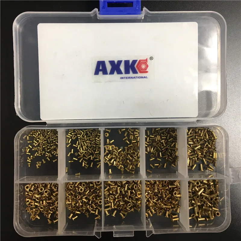 

1000Pcs GB876 M0.9 M1.3 M1.5 M1.7 Mix Tubular Rivets Double-sided Circuit Board PCB Nails Copper Hollow Rivet Nuts Kit AXK001