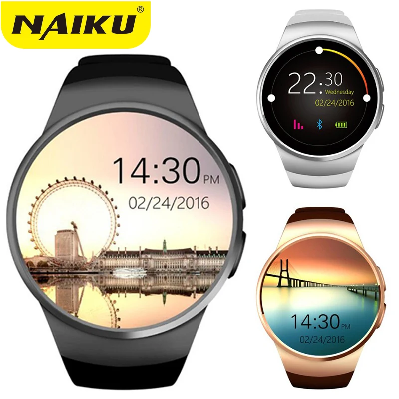 NAIKU KW18 Bluetooth Smart Watch Phone Full Screen Support SIM TF Card Smartwatch Heart Rate for apple IOS huawei Android