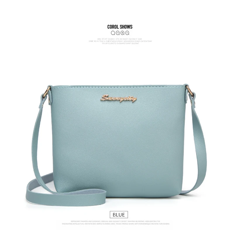 New Women Fashon Letter Shoulder Bags Hot Female Coin Purse Bucket Crossbody Simple Leather Lady Mini Shoulder Bag SS3524 (1)