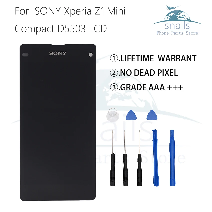

For Sony Xperia Z1 Compact D5503 M51W LCD Display Touch Screen Digitizer For Sony Xperia Z1 Mini Display Screen LCD Free Tools