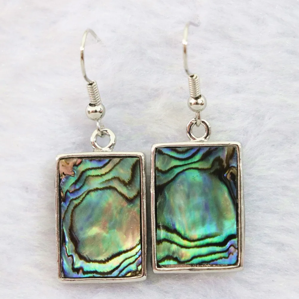 Fashion popular rectangle New Zealand abalone shell drop dangle