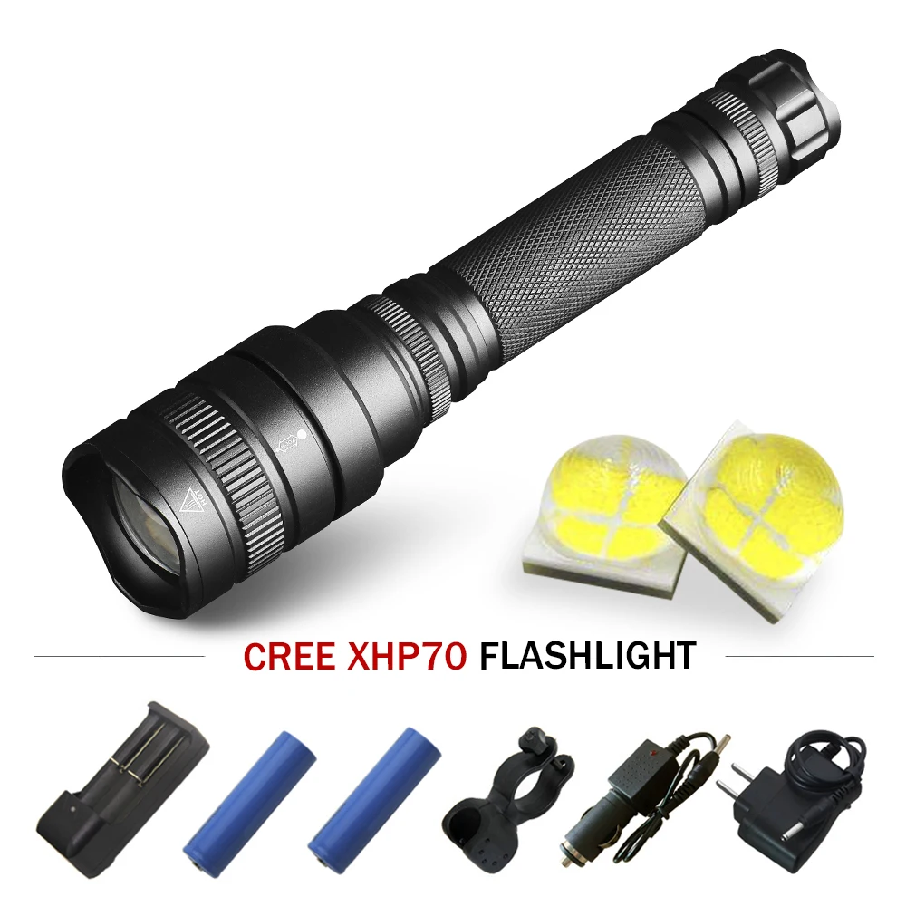 

flashlight Xhp70/Xhp50 telescopic zoom 18650 battery torch flash light waterproof linterna led Flashlights taschenlampe Lanterna