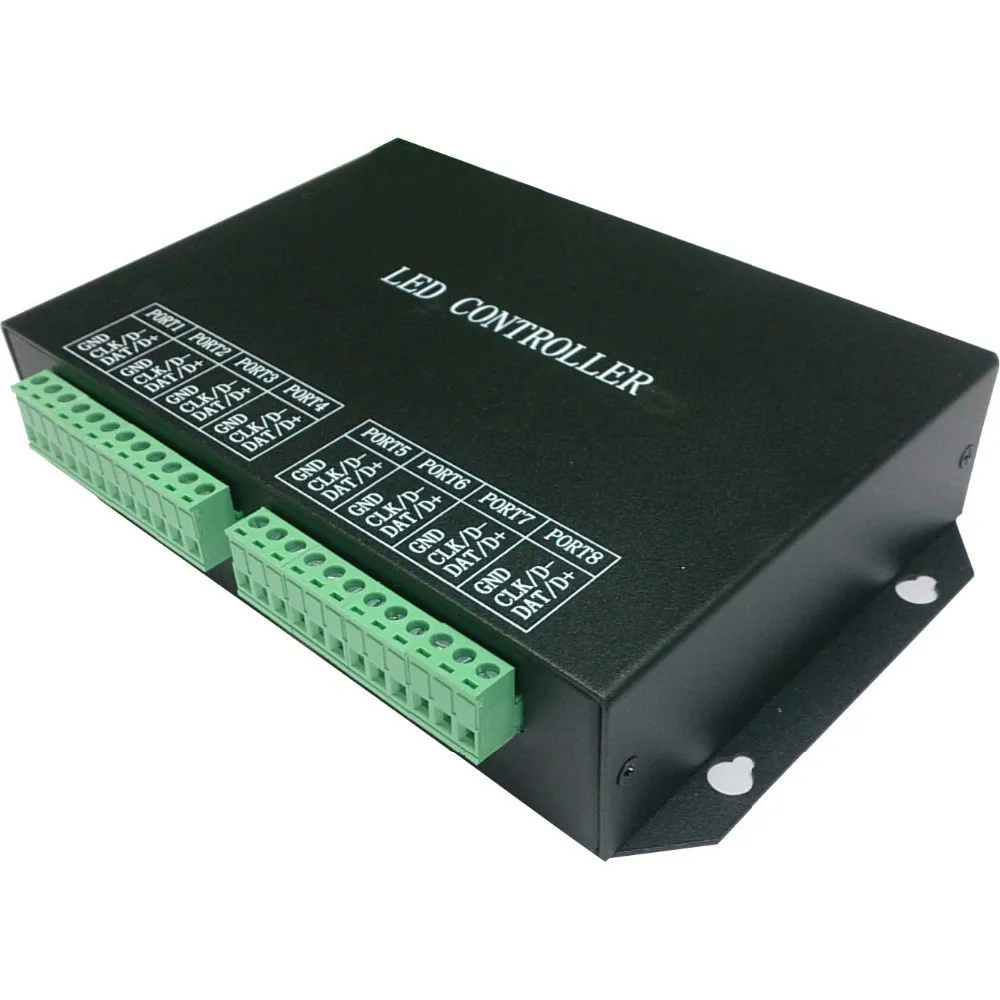 

H801RC;8 ports salve LED pixel controller;work with computer network or marster controller(H803TV or H803TC)drive 8192 pixels