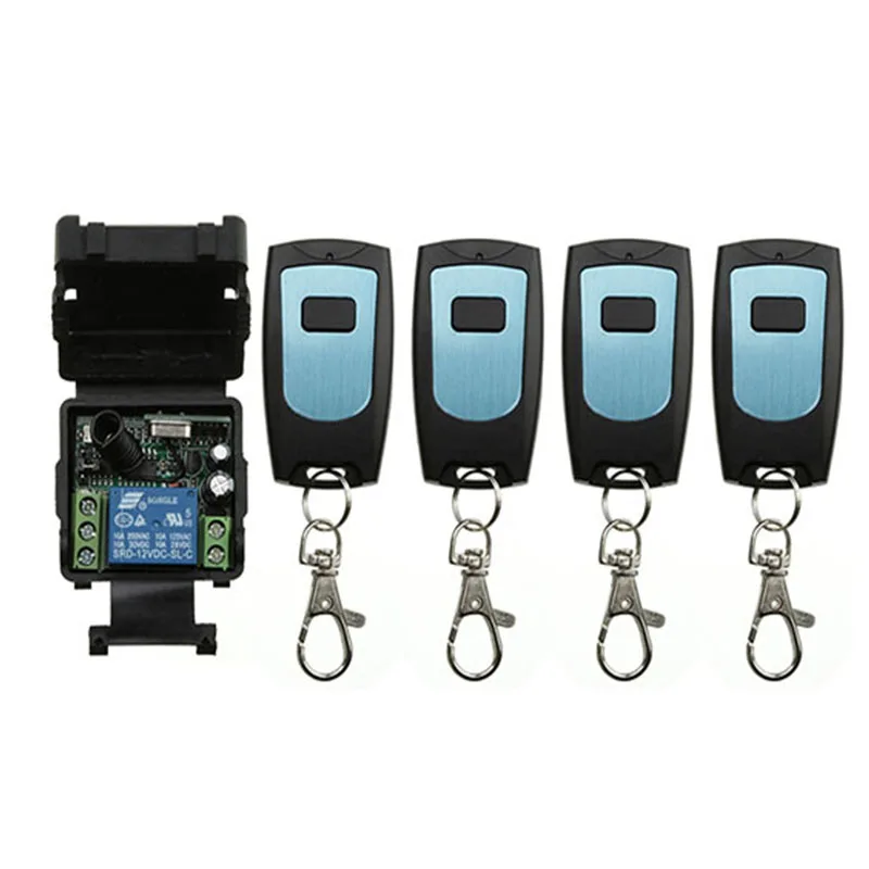 

xuanlongyuan DC12V 24V 1CH Remote Control Light Switch Relay Output Radio Receiver Module and Waterproof Transmitte Garage Doors