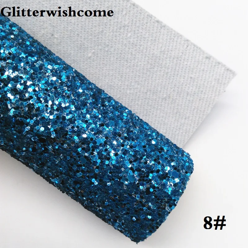 Glitterwishcome 21X29 см A4 Размер синтетическая кожа, темная массивная блестящая кожа, искусственная ткань из искусственной кожи винил для бантов, GM074A - Цвет: 8