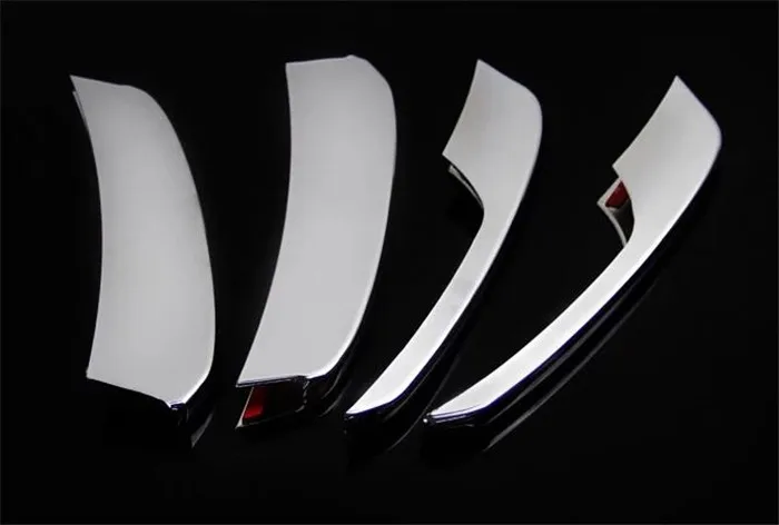1 set front fog lamps decoration frame cover trim chrome ABS strips 3D sticker car styling for Audi Q5. JPG (1)