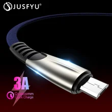 JUSFYU Micro USB кабель 1 м 2 м 3 м Тип C Быстрая зарядка USB кабель для передачи данных для iPhone 6 X samsung S6 S7 Android мобильный телефон usb зарядка