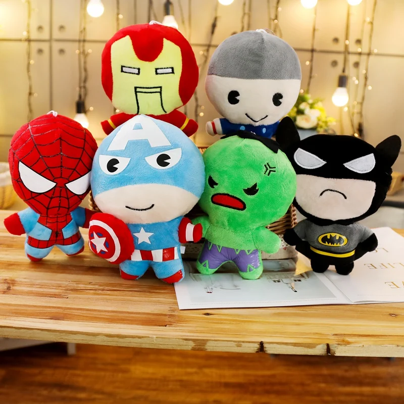 

1pc 20cm Marvel Avengers 4 Super Hero Stuffed Plush toy Dolls Captain America Ironman Iron man Spiderman Thor Plush Soft Toy