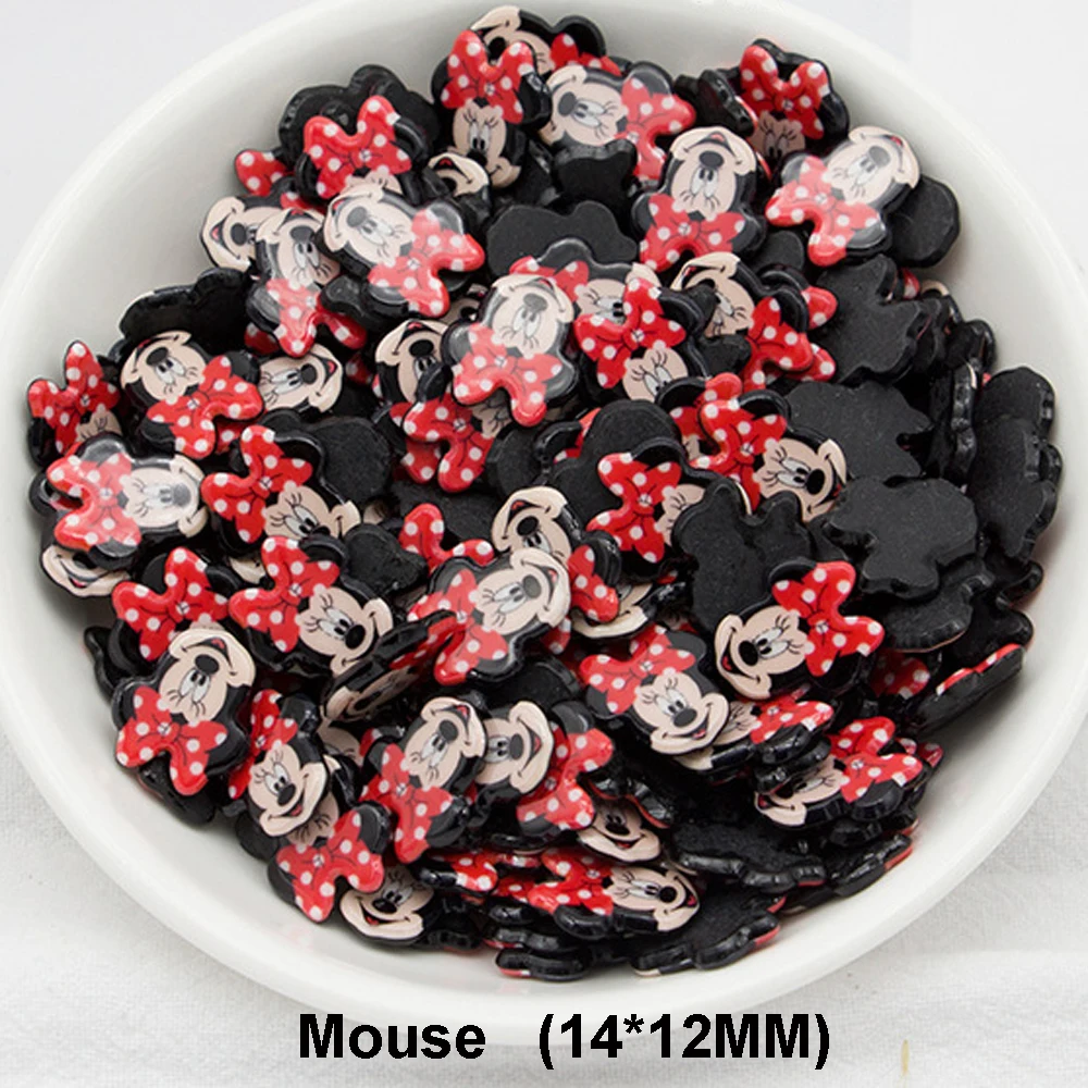 

100pcs/lot Small Size Cartoon Little Mouse Head Flatback Resin Planar Hair Bow Center Accessories DIY Craft Embellishments AE24
