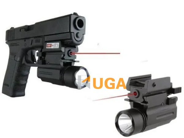Red Dot Laser Sight LED Flashlight 2in1 Combo Hunting Accessories for Pistol Guns 1911 M9 Glock 17 19 20 21 22 23 30 31 32 | Спорт и