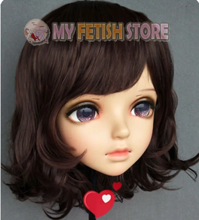 (Miao 8) Женская милая девочка резиновые полуголовы Kigurumi BJD Маска Косплей японское