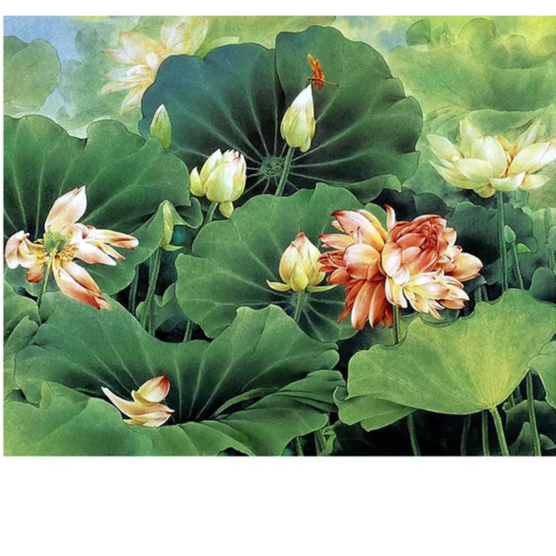 Diamond embroidery lotus 5d diamond painting cross stitch kits Full