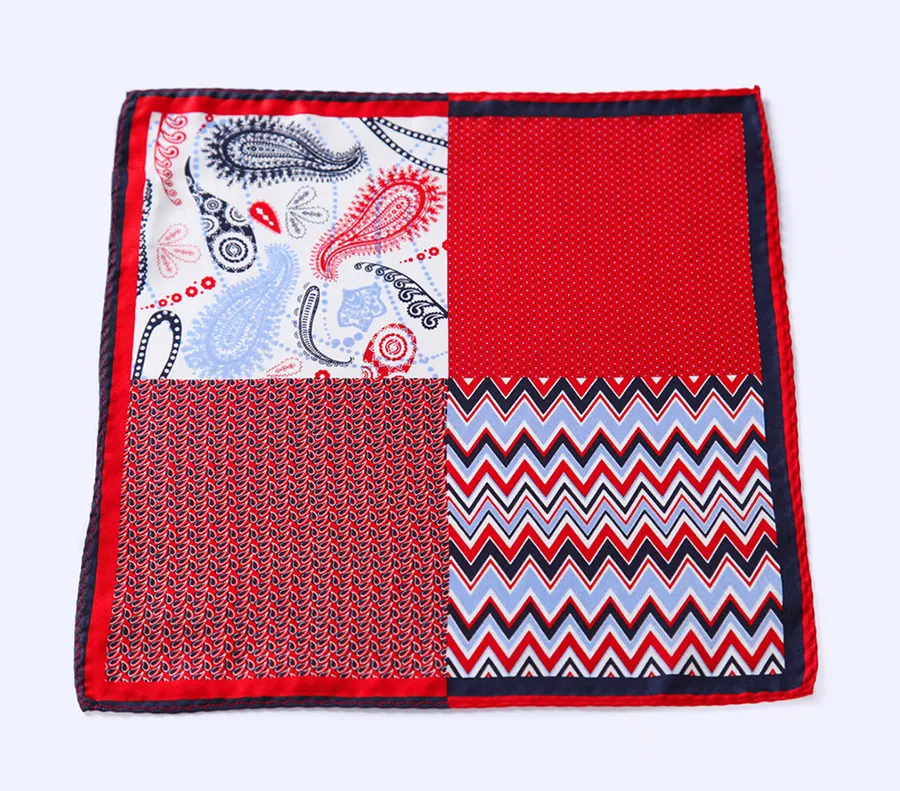New-N127 HN12R) Red Herringbone Paisley Dot 26cm (4)