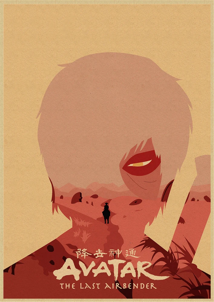 Аватар Последний Airbender Aang Katara мультфильм крафт-плакаты и печать настенная живопись Настенная картина для гостиной домашний декор
