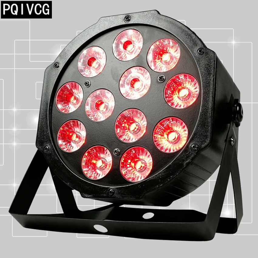 12x12 Вт led Par огни RGBW/RGBWA UV 4в1/6в1 плоский par led dmx512 Дискотека освещение Профессиональный Сценический dj оборудование