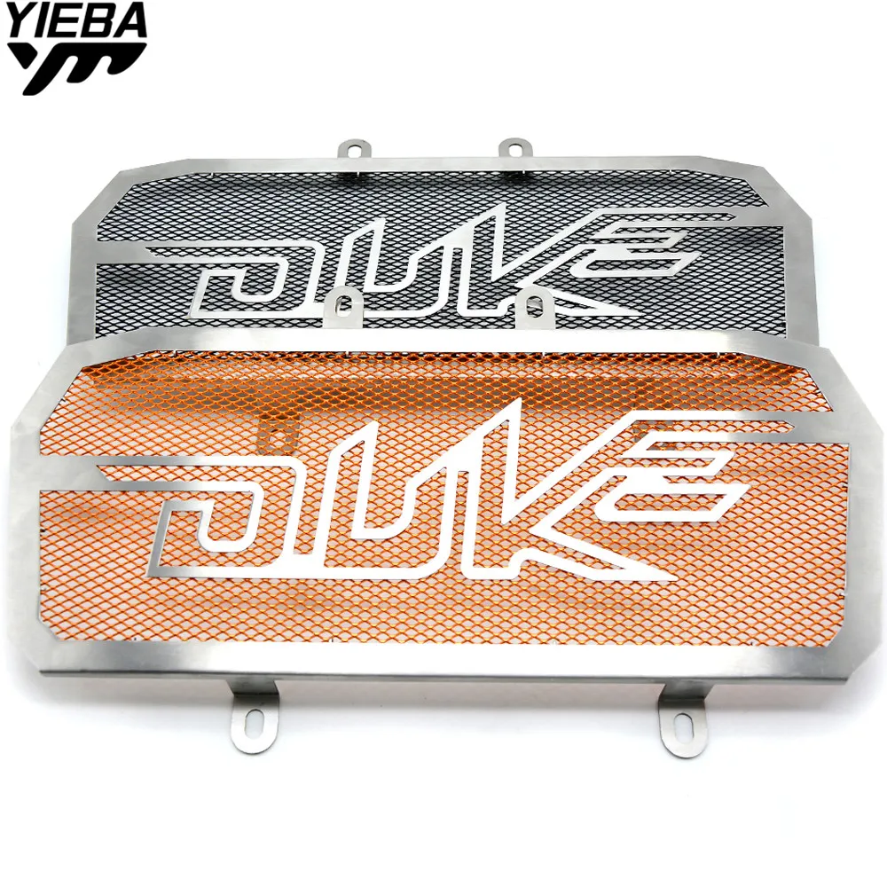 for    390 2013 2014 2015   125 200 Motorcycle Stainless Steel Radiator Guard Protector Grille Grill Cover Orange Black