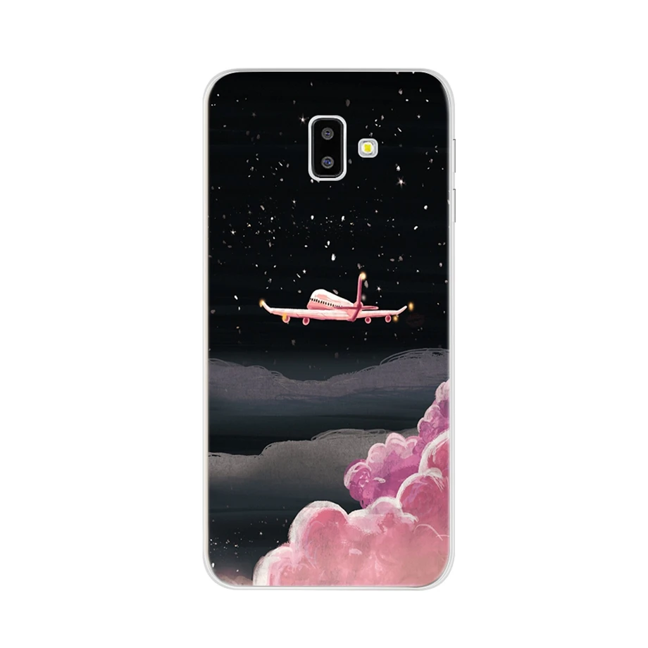 Для Funda samsung Galaxy A6 A8 чехол Бампер Мягкий ТПУ силиконовый чехол для телефона для Coque samsung A6 J4 J6 A8 Plus чехол - Цвет: Тёмно-синий