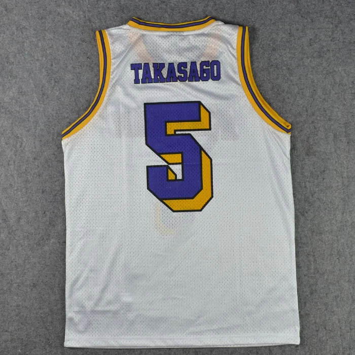 Slam دونك كينان تأثيري زي المدرسة المدرسة no. 5 takasago فريق موحد جيرسي قمم قميص الرجال ملابس رياضية موحدة