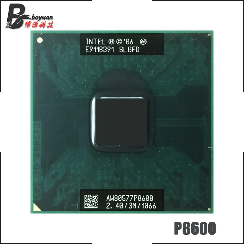 

Intel Core 2 Duo Mobile P8600 SLB3S SLGA4 SLGFD 2.4 GHz Dual-Core Dual-Thread CPU Processor 3M 25W Socket P
