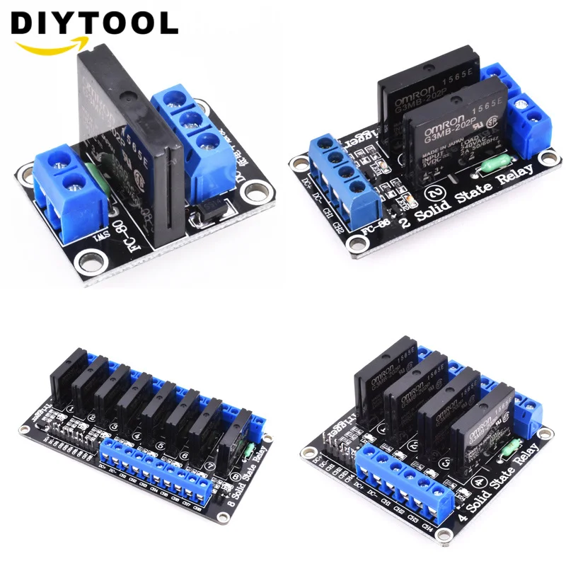 

Smart Electronics 1/2/4 /8 Channel 5V DC Relay Module Solid State Low Level G3MB-202P Relay SSR AVR DSP for arduino Diy Kit