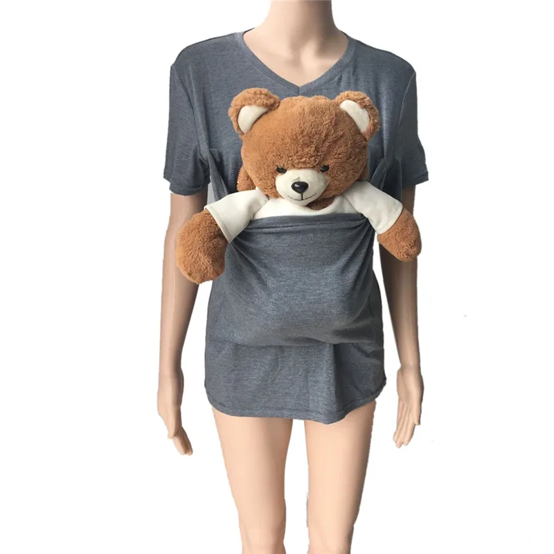 kangaroo Clothing T shirt Tops Plus Size Baby Carrier Packback Dad