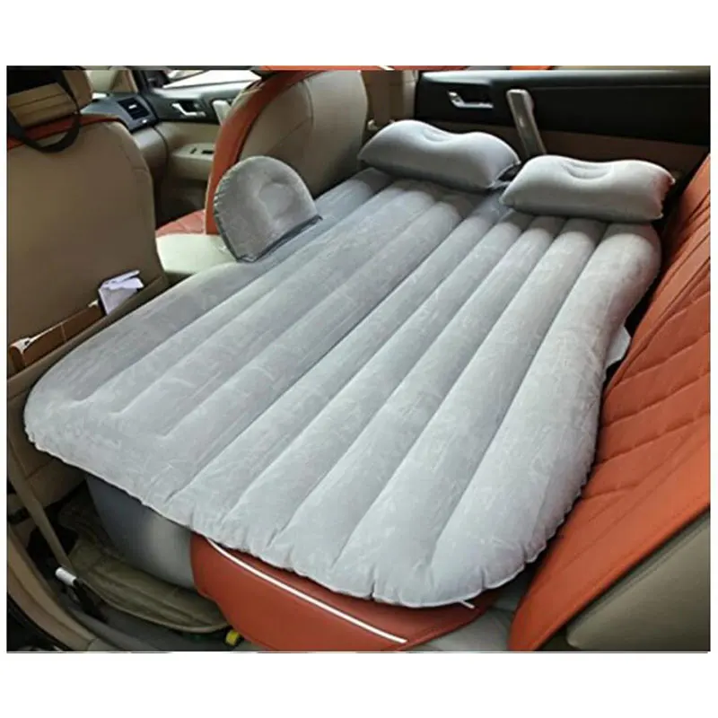 Высококачественные автомобильные аксессуары, надувной матрас, автомобильная кровать+ воздушный насос+ подушка, автомобильная надувная кровать для путешествий, автомобильная кровать для путешествий - Название цвета: Серый