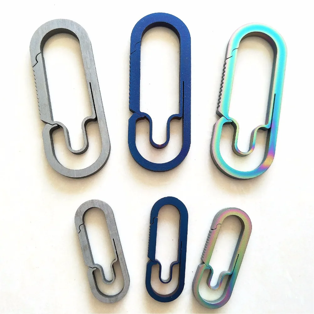 Mini Titanium Buckle Small Key Ring Waist Chain Auxiliary Key Ring