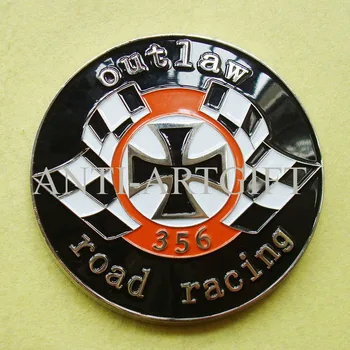 

Customized OUT LAW enamel car badge, Australia car badge pin