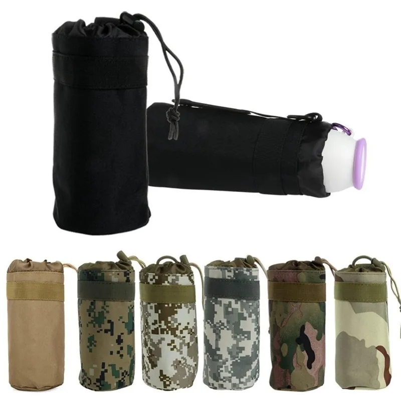 

Outdoor Camping Water Bottle Pouch Tactical Military Hunting Molle Kettle Bag Holder Cups Case Waist Bags Gear For Backpacking