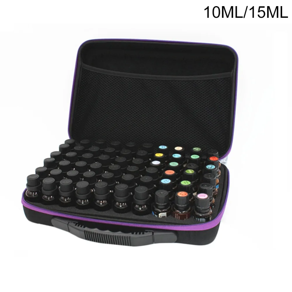 

Essential Oil Case 60 Bottles 10/15ML Perfume Oil Essential Oil Storage Box Travel Portable Carrying Holder Nail Polish Collect